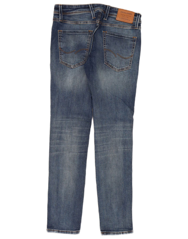 Jack & Jones Mens Liam Distressed Skinny Jeans W30 L30 Blue Cotton