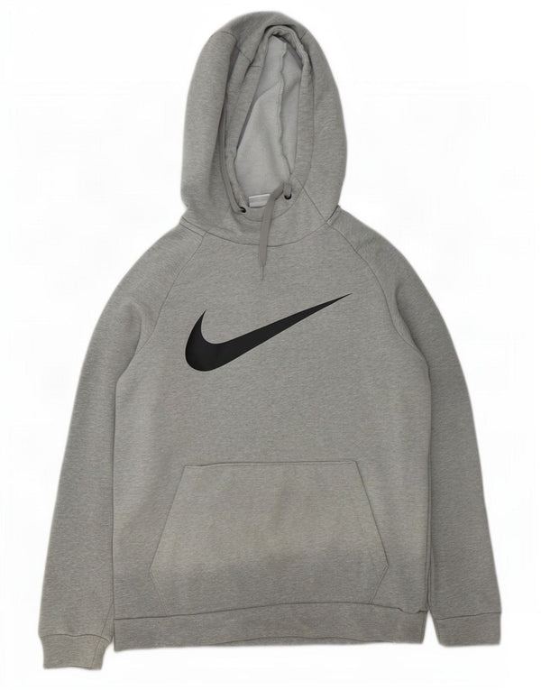 Nike Herren-Kapuzenpullover mit Grafik, klein, grau gefleckte Baumwolle