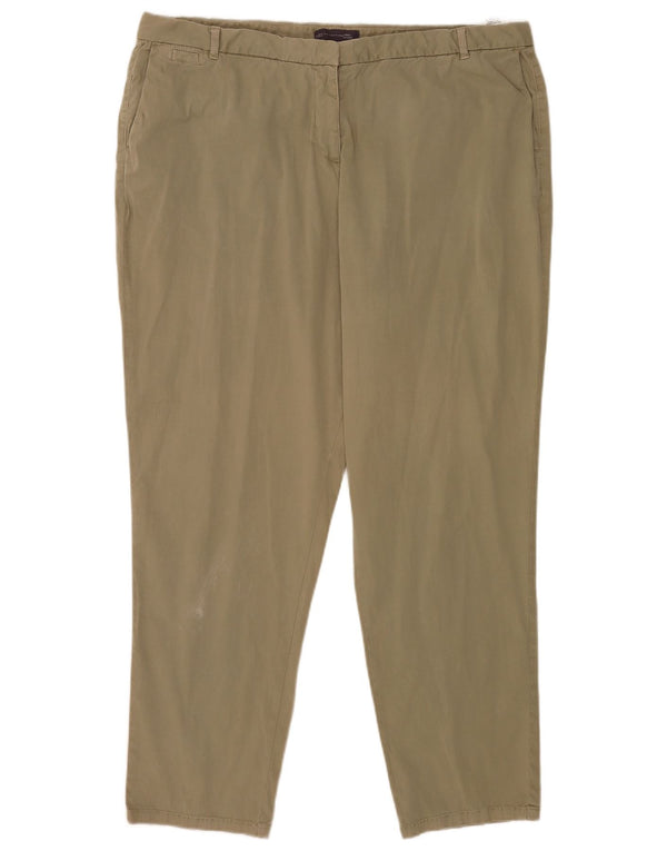 Marks & Spencer Damen gerade Chinohose UK 20 2XL W38 L29 Khaki