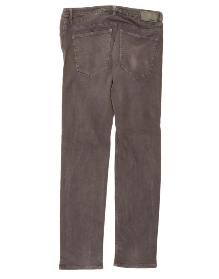 Diesel Herren Slim Jeans W36 L34 Graue Baumwolle