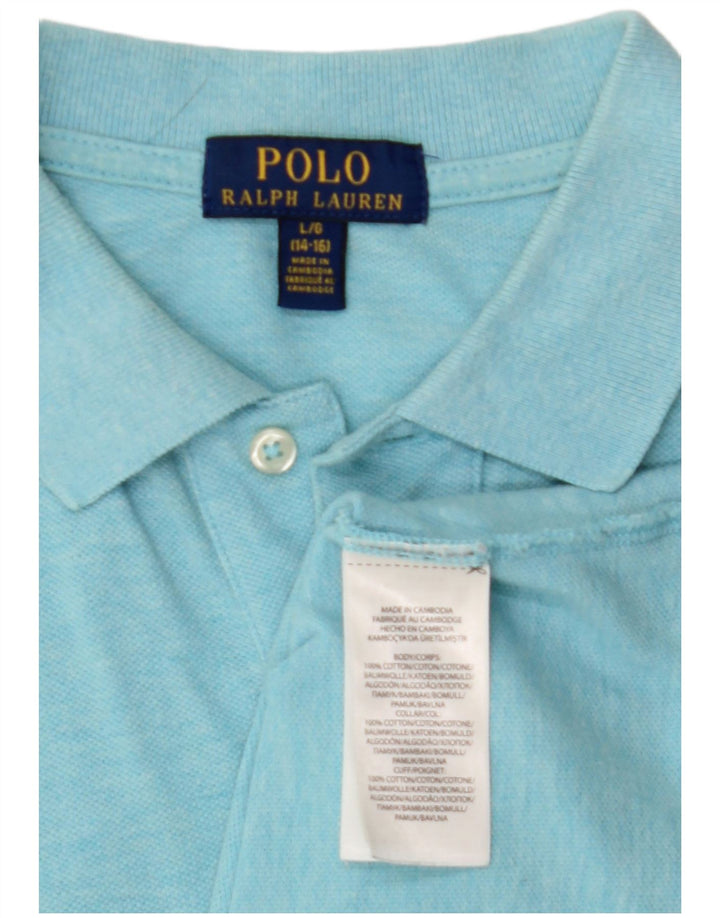 POLO RALPH LAUREN Jungen-Poloshirt, 14–15 Jahre, große blaue Baumwolle