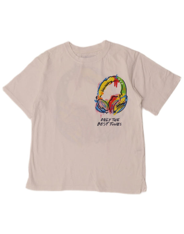 Zara T-Shirt mit Grafik für Jungen, 11–12 Jahre, weiße Baumwolle