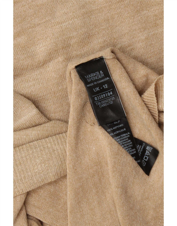 Marks & Spencer Damen-Pullover mit U-Boot-Ausschnitt, Gr. 12, Mittelbeige