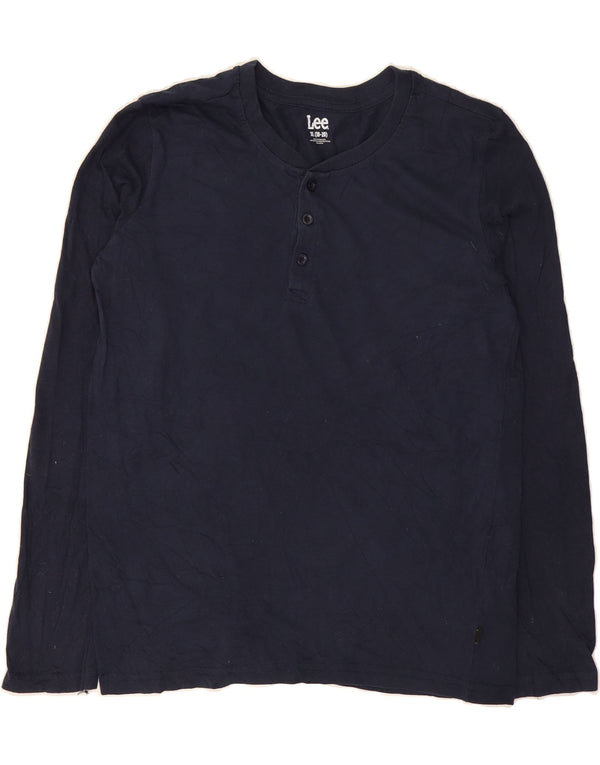 LEE Boys Top Long Sleeve 15-16 Years XL Navy Blue Cotton