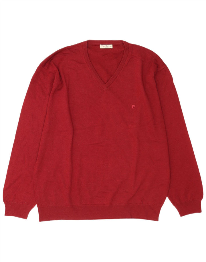 Pierre Cardin Herren-Pullover mit V-Ausschnitt, XL, Rot