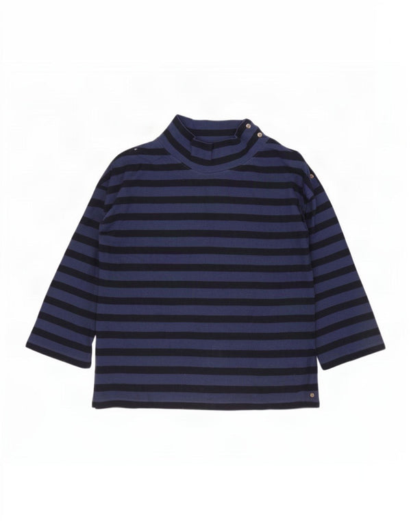 Fat Face Damen-Top, 3/4-Ärmel, UK-Größe 44, Größe L, Marineblau, gestreift, Baumwolle