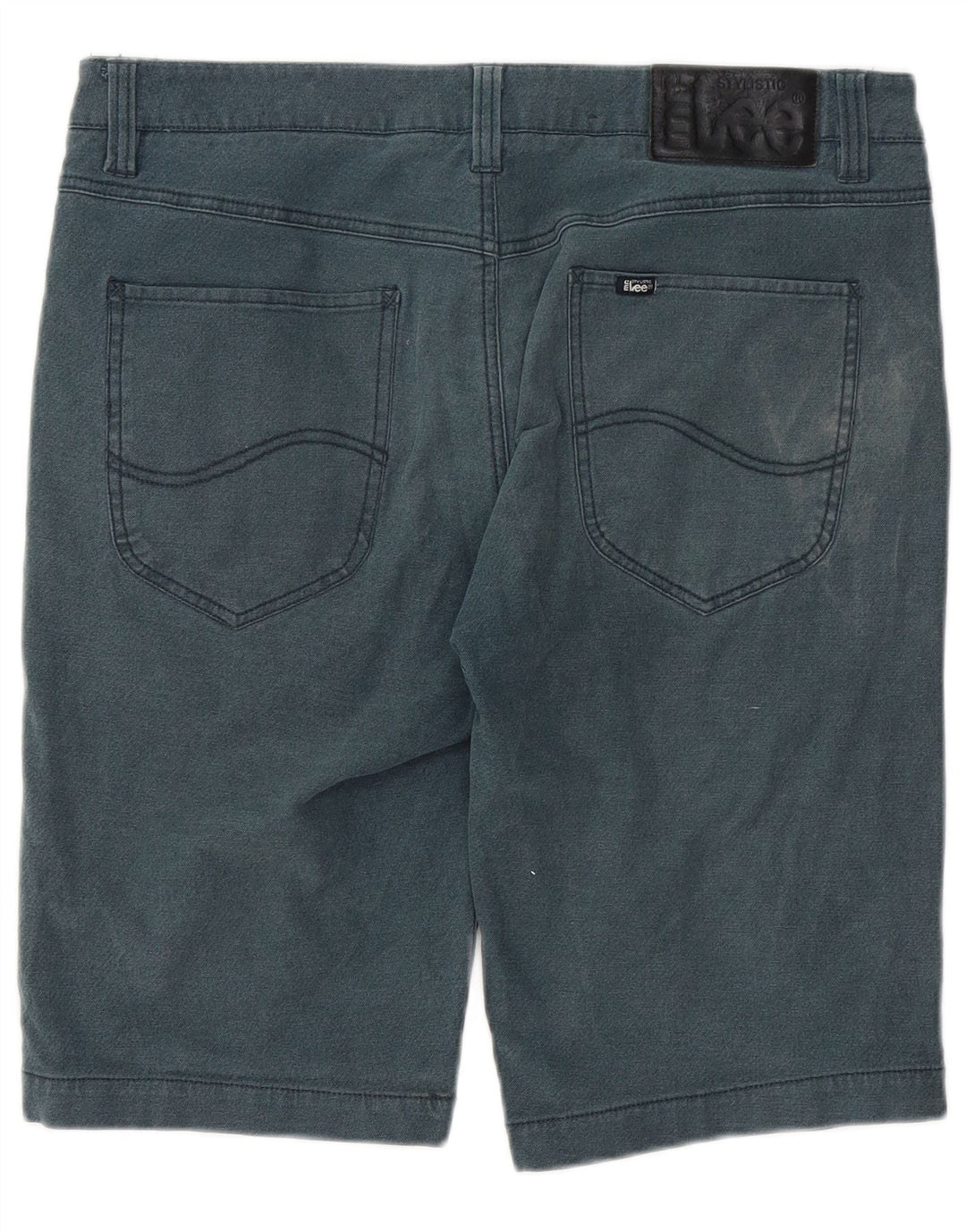 LEE Mens Chino Shorts W32 Medium Navy Blue Cotton