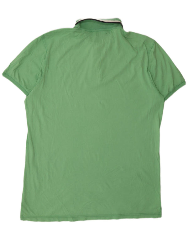 Napapijri Herren Geographic Poloshirt 3XL Grüne Baumwolle