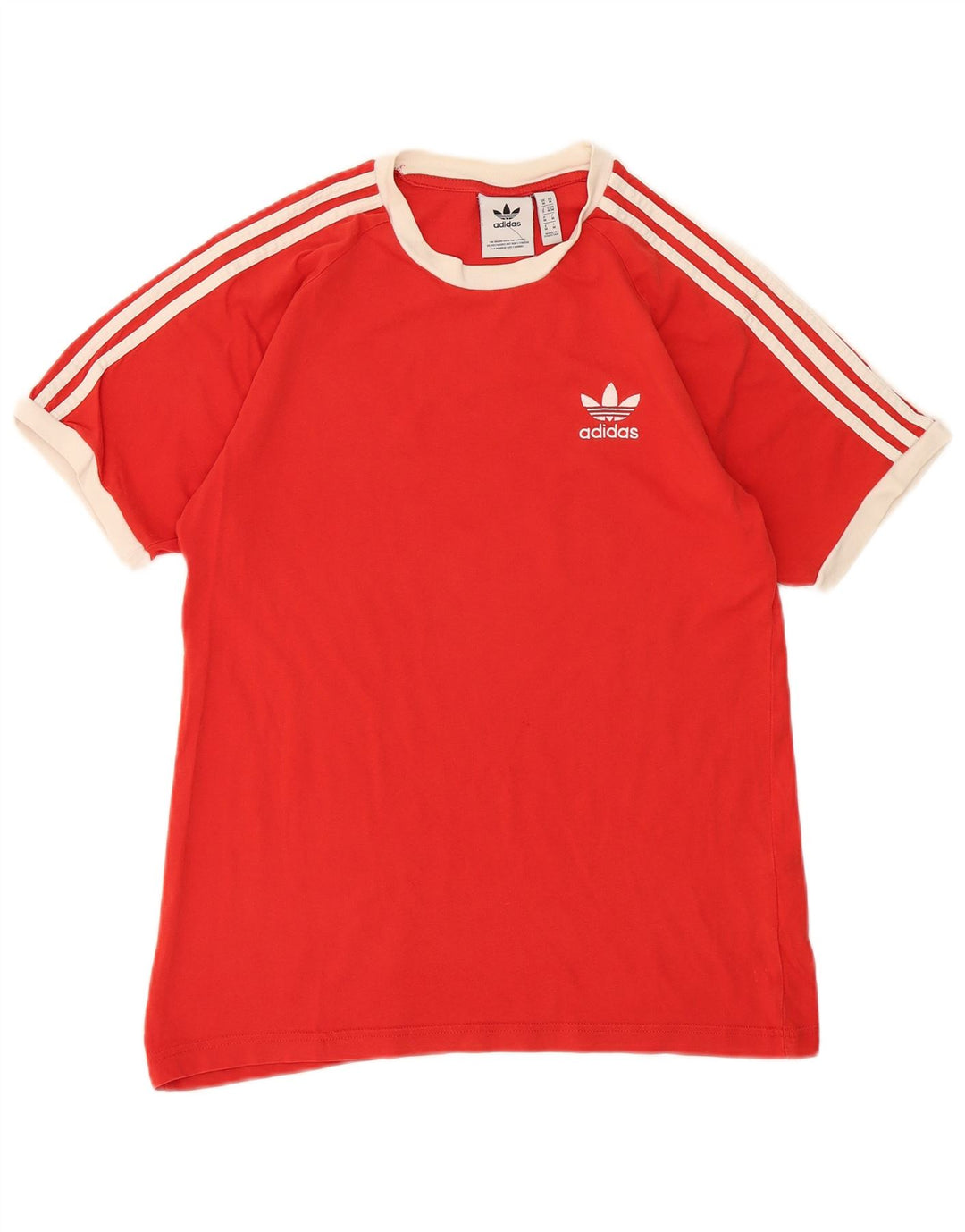 Adidas Herren T-Shirt Top Mittelrote Baumwolle