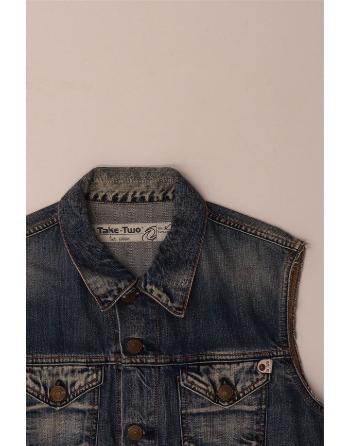 TAKE TWO Jeansweste für Jungen, 13–14 Jahre, XL, blaue Baumwolle