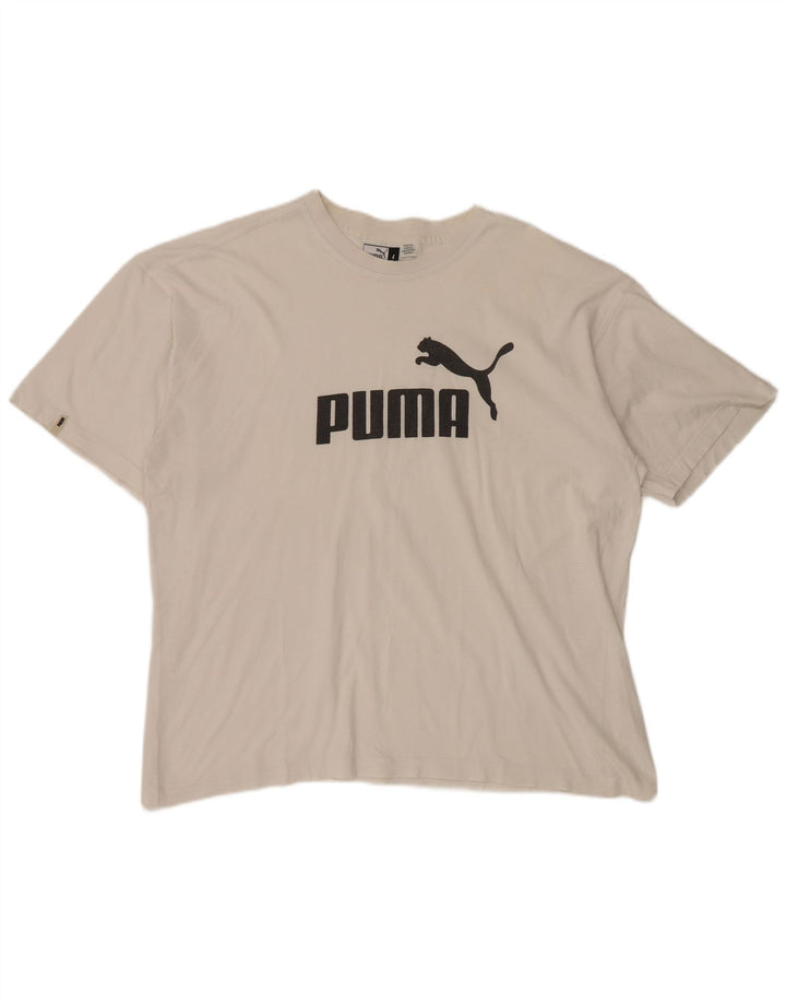 PUMA Herren Graphic T-Shirt Top Large Weiß