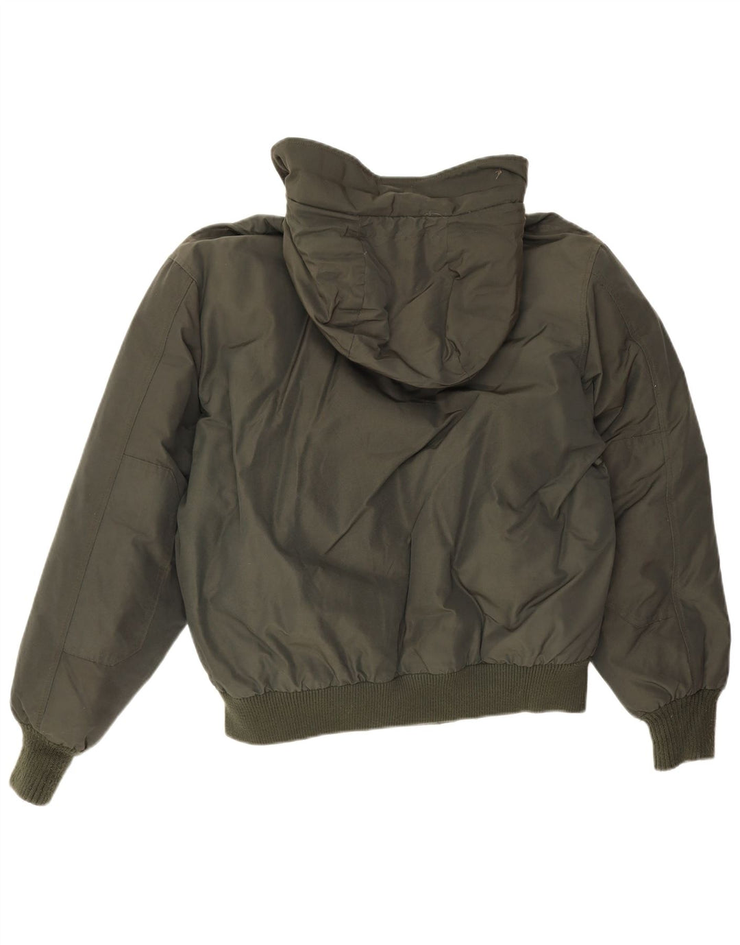 Woolrich Herren-Jacke mit Kapuze, gepolstert, UK 40, Größe L, Khaki, Baumwolle