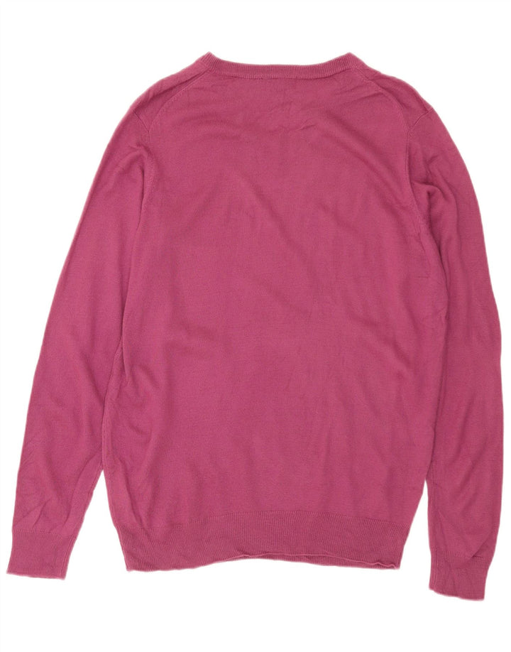 James Pringle Herren-Pullover mit V-Ausschnitt, mittleres Burgunderrot, Acryl