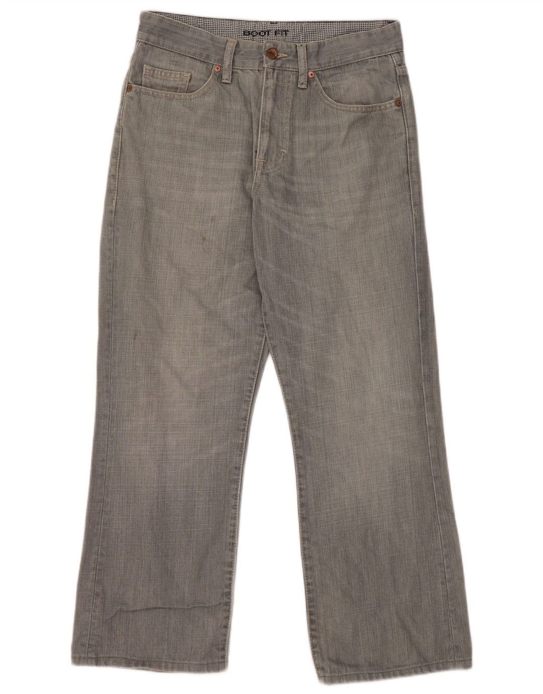 Marks & Spencer Herren Bootcut Jeans W30 L26 Graue Baumwolle