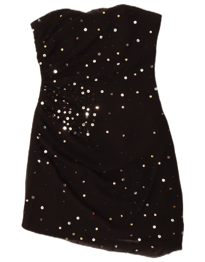 Lipsy Trägerloses Kleid für Damen, Größe S, Gr. 10, Schwarz gefleckt