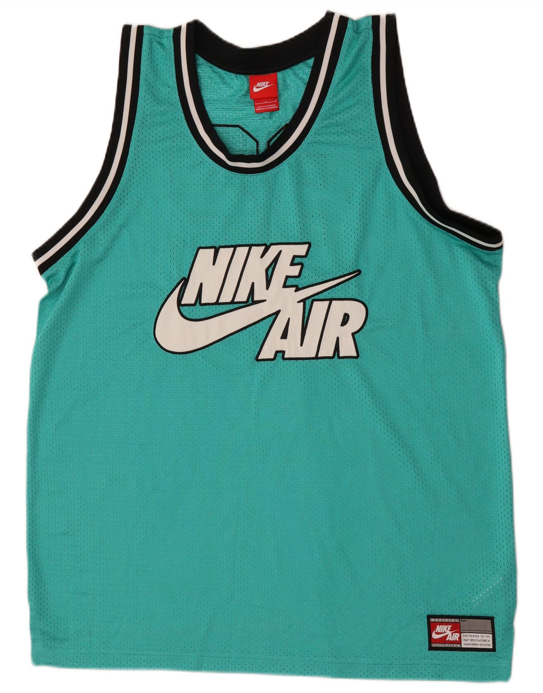 Nike Herren Air Graphic Weste Top, groß, grün gestreift, Polyester