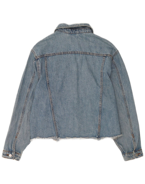Topshop Damen-Jeansjacke in Übergröße, Gr. 8, Blau, Baumwolle