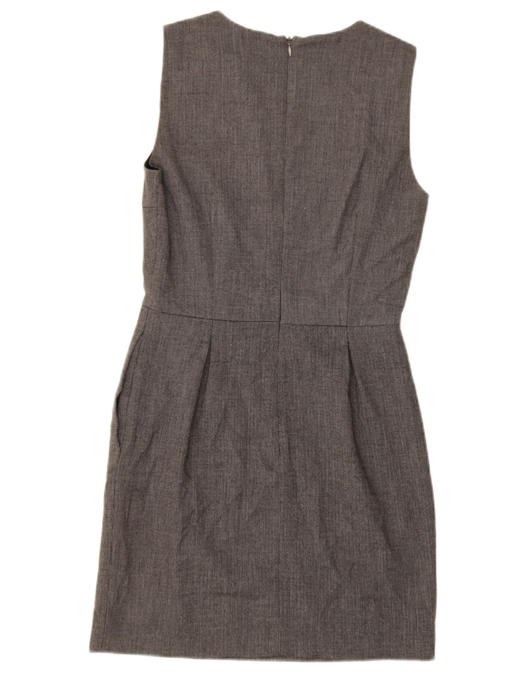 Zara Damen Ärmelloses Etuikleid UK 10 Small Grau Polyester
