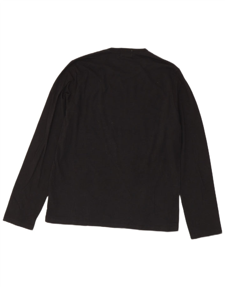 LEVI'S Herren-Top, langärmelig, groß, schwarze Baumwolle