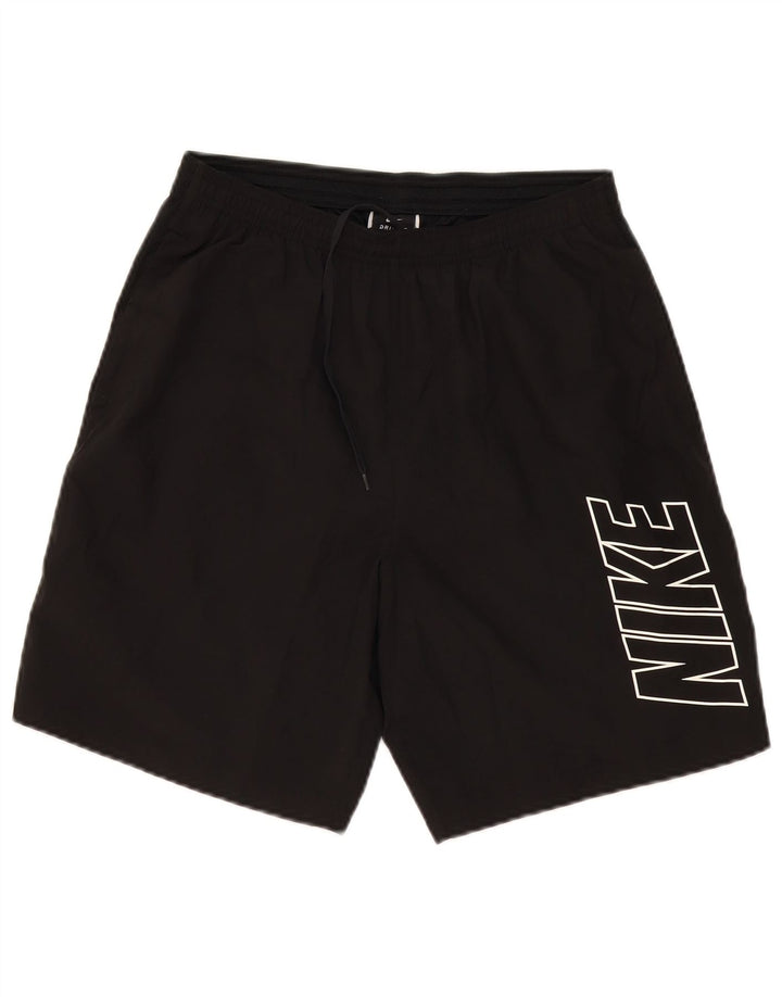 NIKE Herren Dri Fit Graphic Sport Shorts Mittelschwarzes Polyester