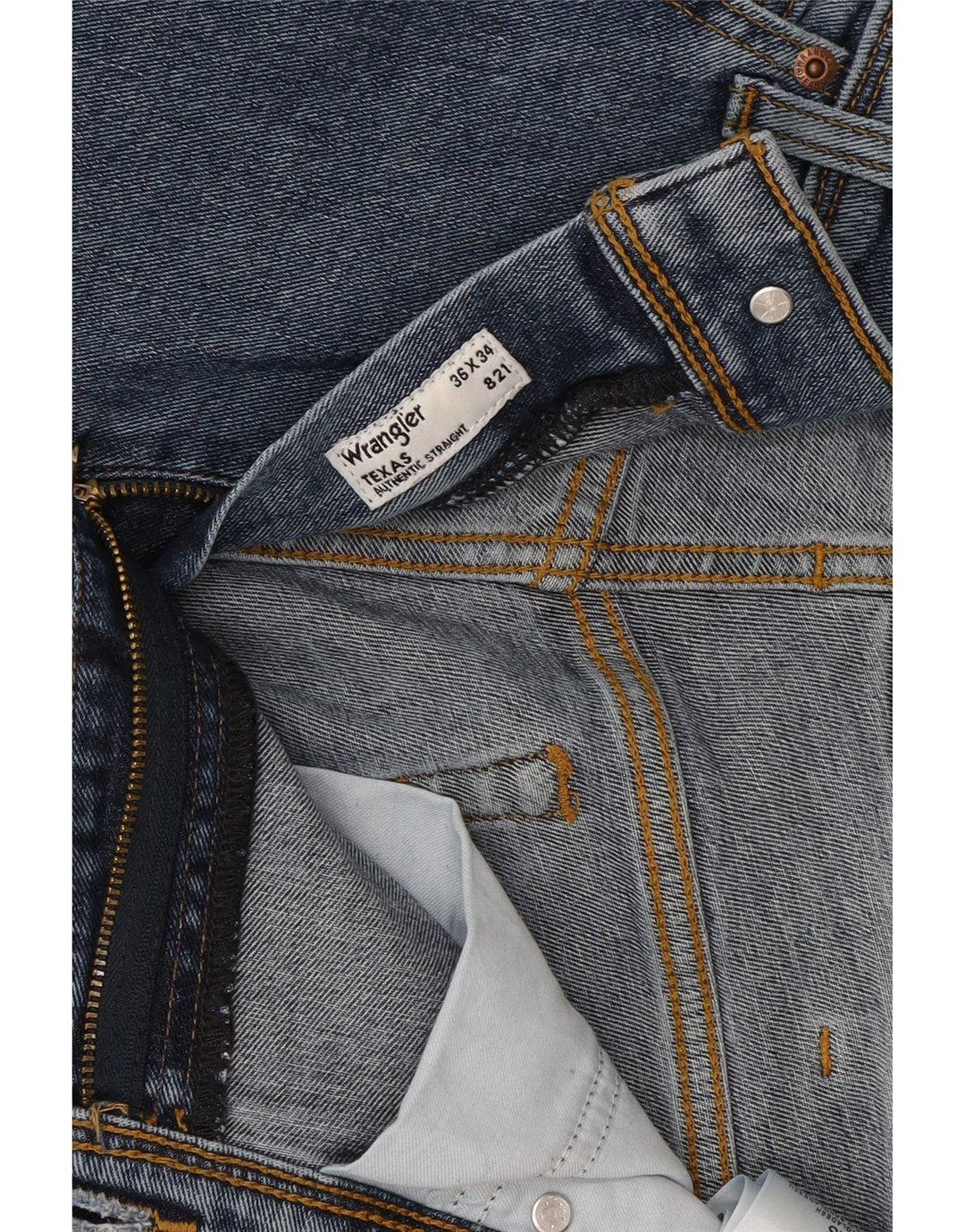 Wrangler Herren Texas Straight Jeans W36 L29 Blaue Baumwolle
