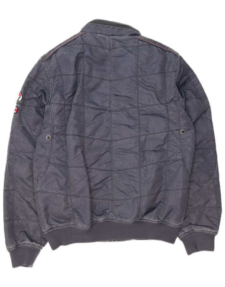 Petrol Industries Herren-Bomberjacke mit Grafik, UK 38, mittleres Marineblau