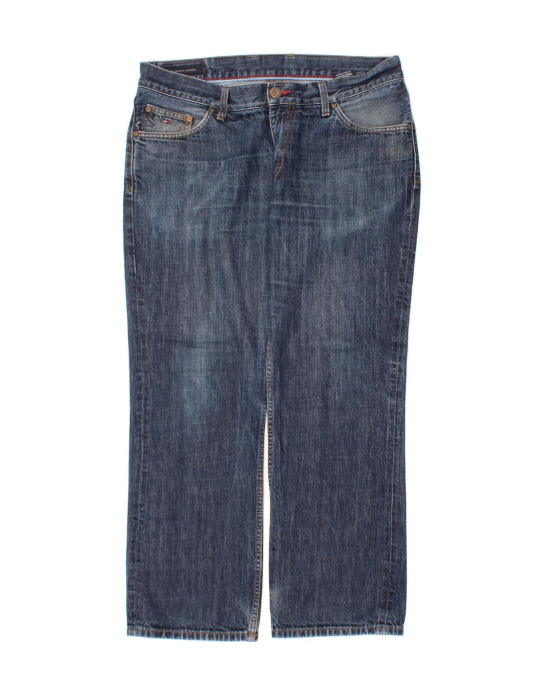 TOMMY HILFIGER Mens Straight Jeans W36 L20 Blue Cotton Vintage Tommy Hilfiger and Second-Hand Tommy Hilfiger from Messina Hembry 