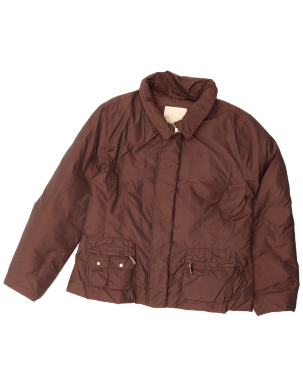 Henry Cottons Damen Wattierte Jacke IT 54 3XL Braunes Polyester