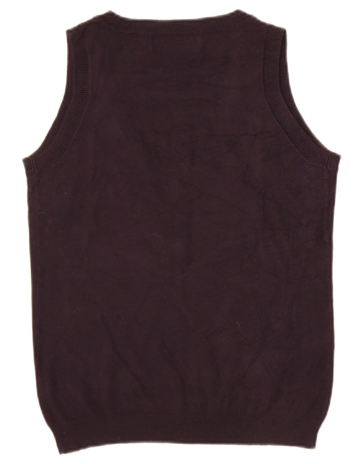 Zara Damen Weste Tank Top UK 12 Medium Marineblau Baumwolle