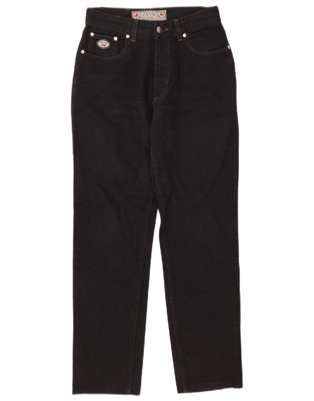 ONYX Damen Tapered Jeans W29 L28 Schwarze Baumwolle