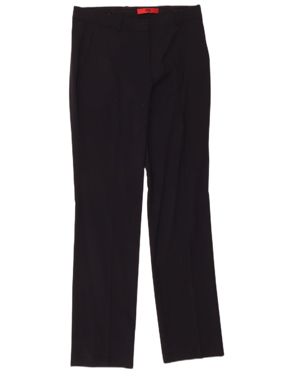 Hugo Boss Damen gerade Freizeithose UK 10 Small W30 L32 Schwarz