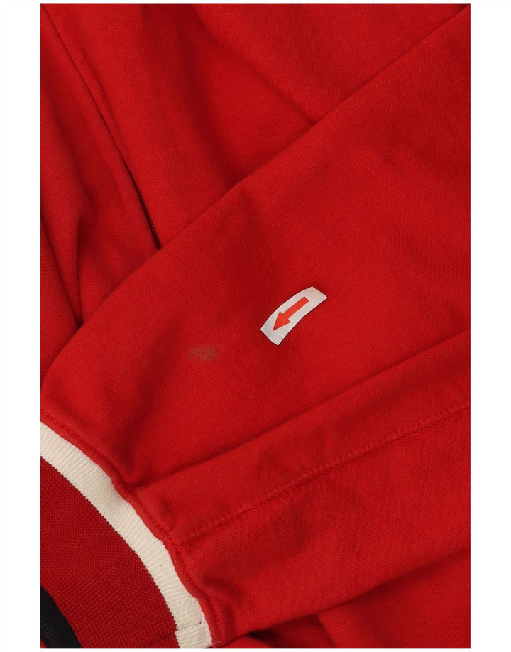 Kappa Herren-Trainingsanzug-Top-Jacke XL aus roter Baumwolle