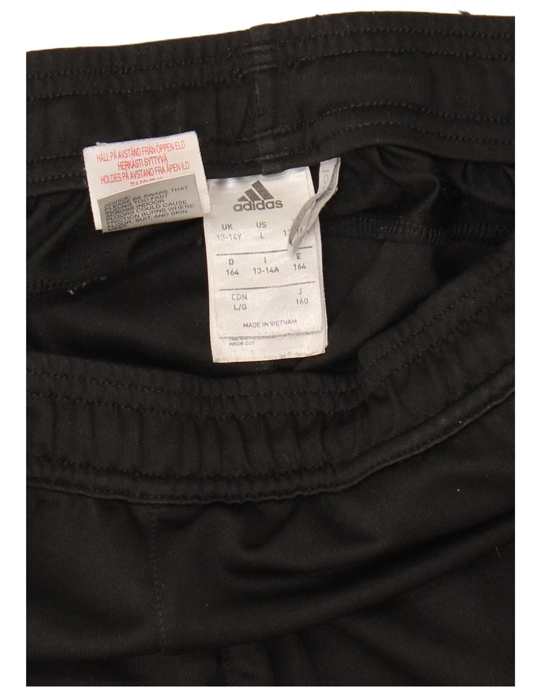 ADIDAS Boys Climacool Tracksuit Trousers 13-14 Years  Black Polyester