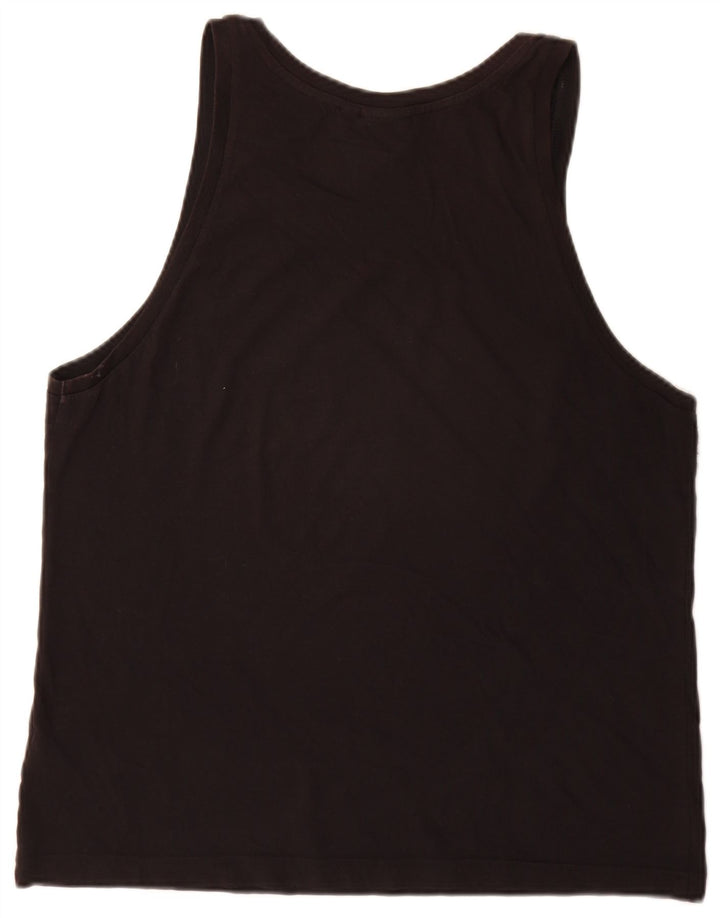 Adidas Herren Graphic Vest Top Mittelschwarze Baumwolle