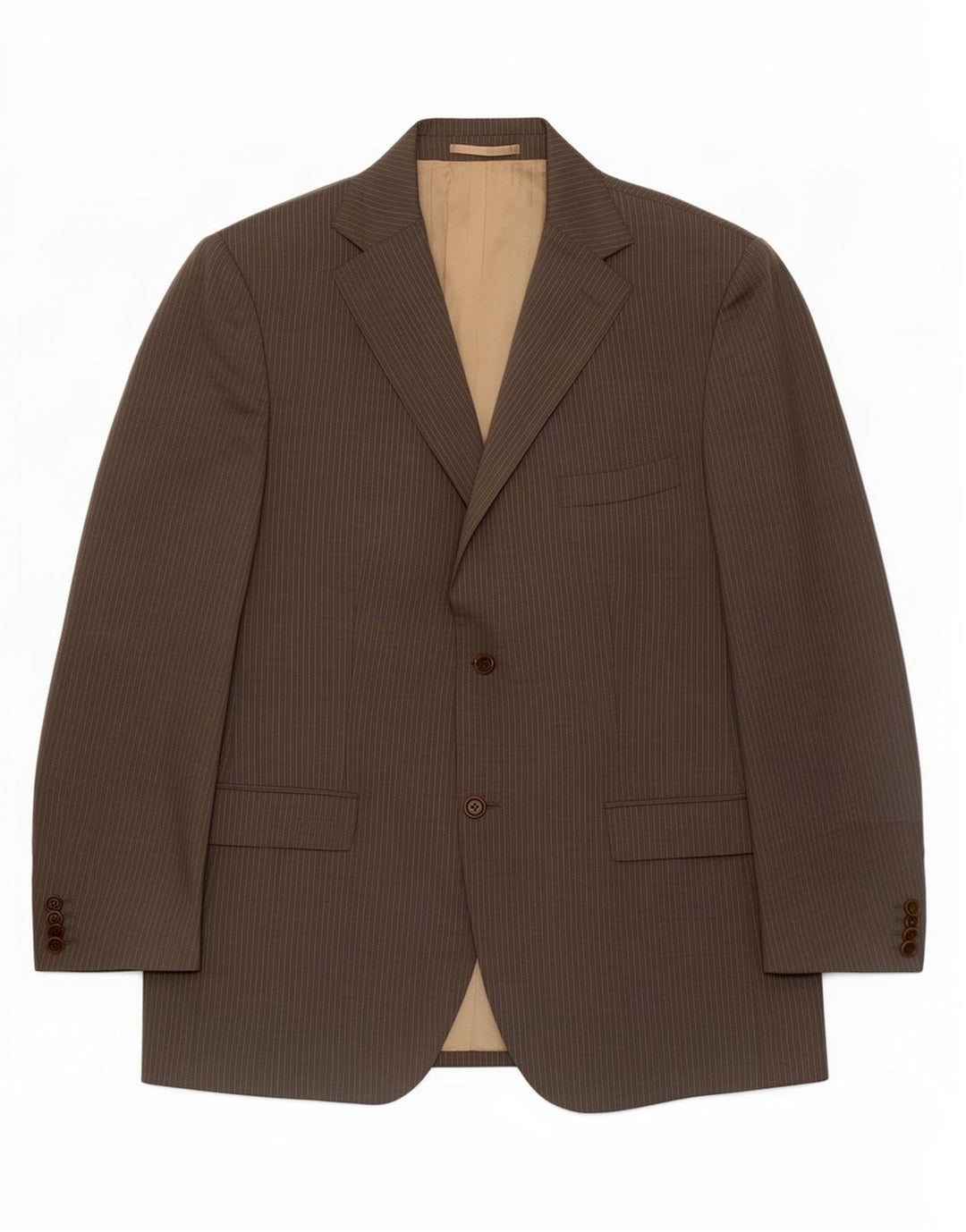 Massimo Dutti Herren-Blazer mit 2 Knöpfen, EU 54, XL, graue Nadelstreifenwolle