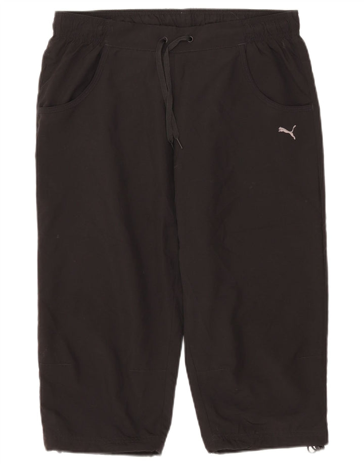 Puma Damen Capri-Trainingshose UK 12 Mittelschwarzes Polyester