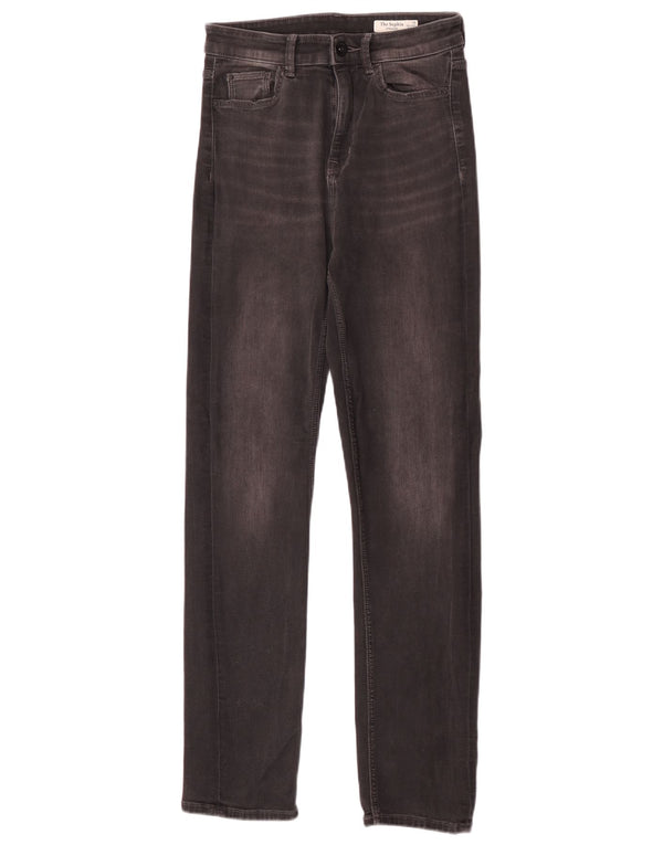 Marks & Spencer Womens The Sophia Straight Jeans UK 10 Small W27 L30 Grau