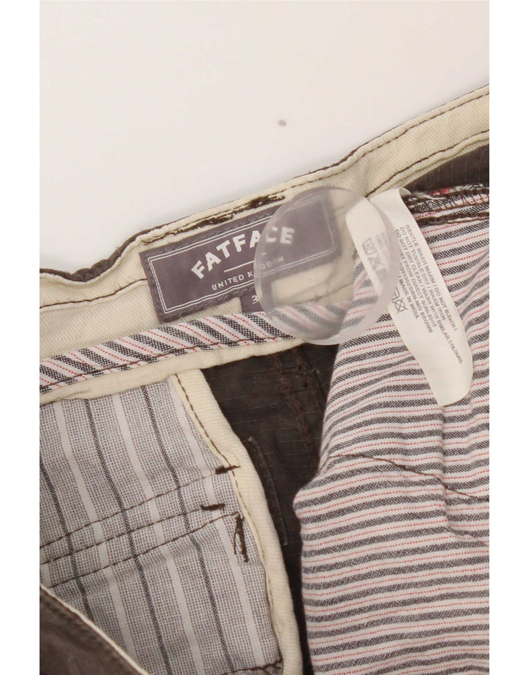 Fat Face Herren Cargo-Bermudashorts W32 mittelgraue Baumwolle