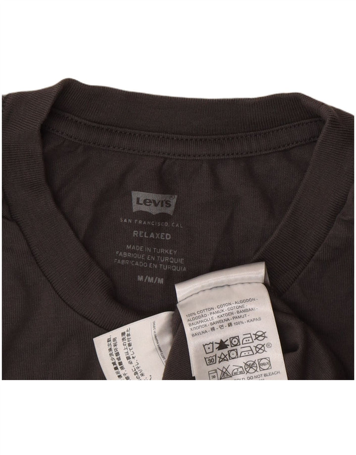 Levi's Herren Relaxed Graphic T-Shirt-Oberteil aus mittelgrauer Baumwolle
