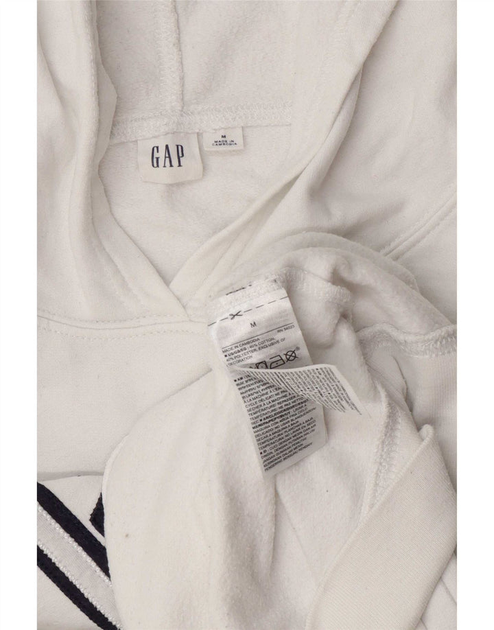 Gap Womens Graphic Hoodie Pullover UK 14 Mittelweiße Baumwolle