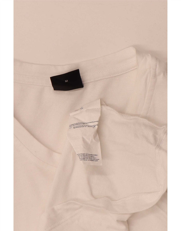 Hugo Boss Herren-T-Shirt mit Grafik, mittelweiße Baumwolle