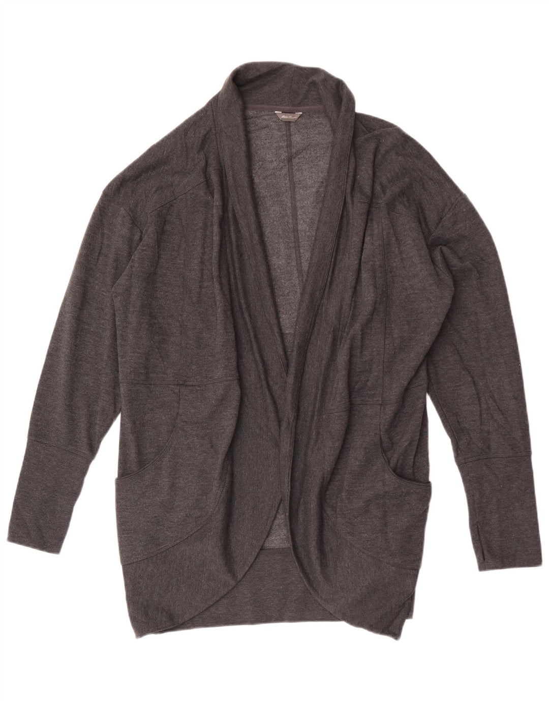 Eddie Bauer Damen-Strickjacke, übergroß, lang geschnitten, offen, Gr. 18, XL, Grau
