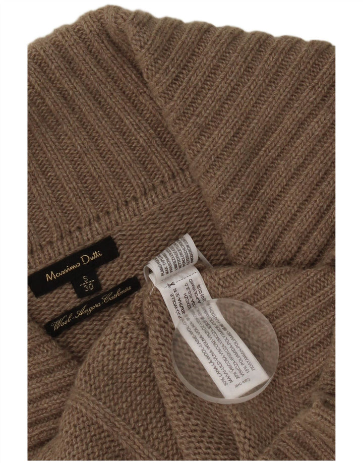 Massimo Dutti Damen-Cardigan-Pullover UK 10 Kleine graue Wolle
