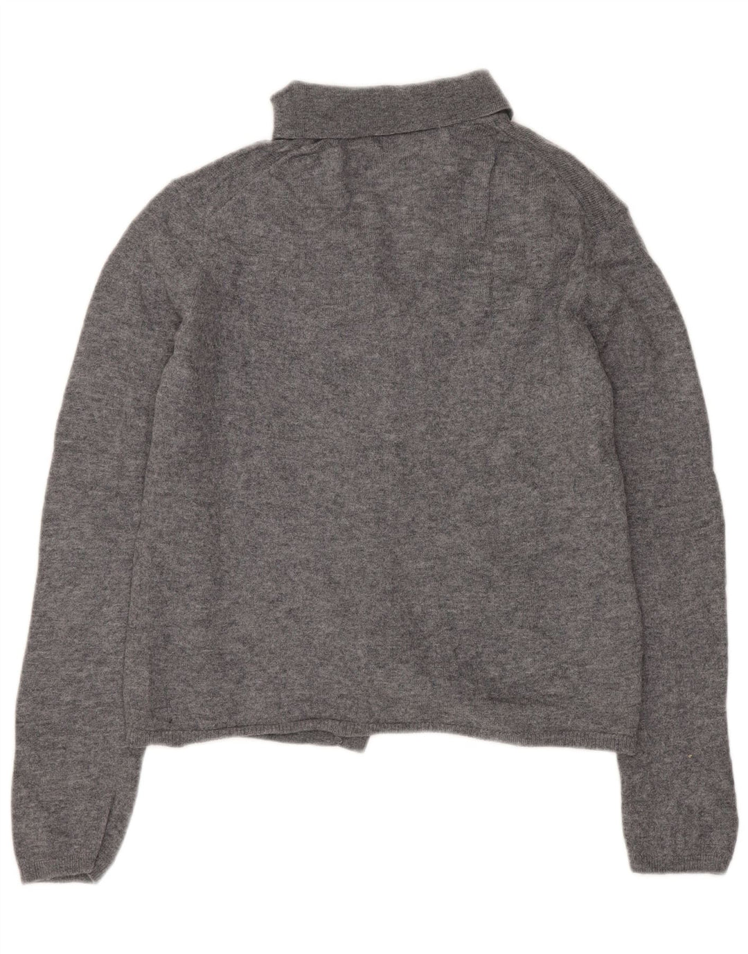 ZARA Damen Crop Cardigan Pullover UK 12 Mittelgrau