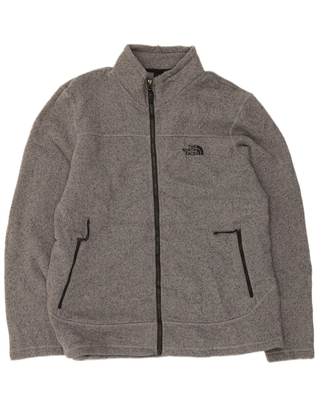 The North Face Herren-Trainingsanzug-Oberteil, Jacke, XL, grau geflecktes Polyester