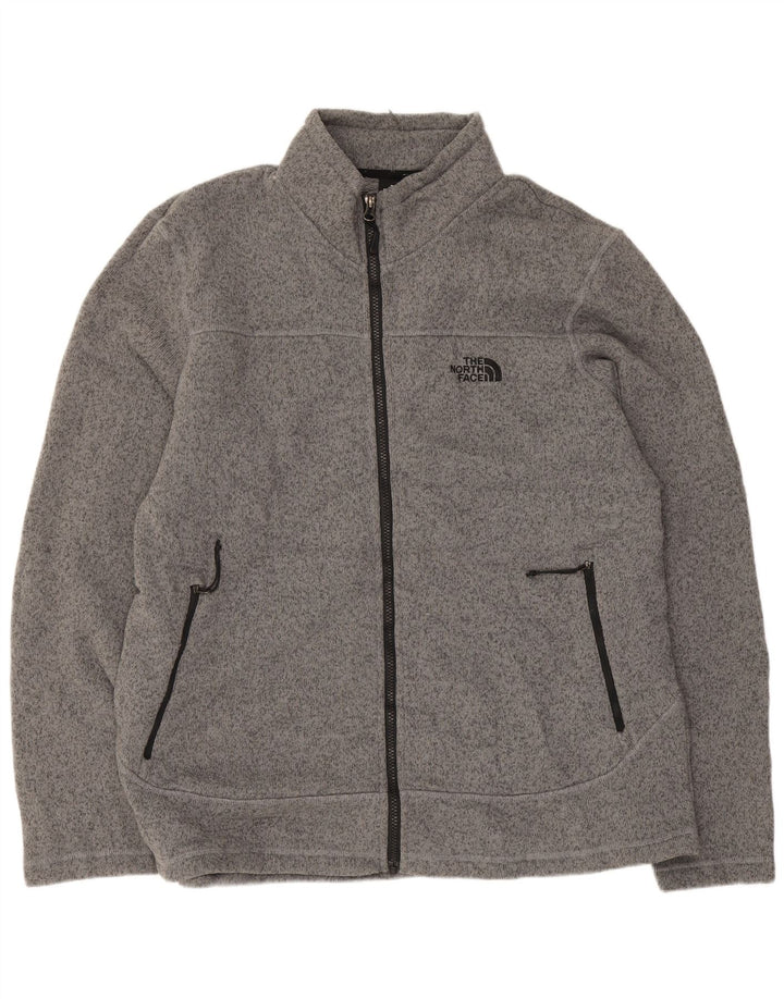 The North Face Herren-Trainingsanzug-Oberteil, Jacke, XL, grau geflecktes Polyester