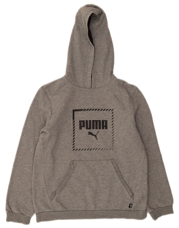 Puma Jungen Graphic Hoodie Pullover 13–14 Jahre grau meliert