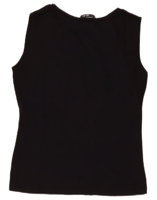 Liu Jo Womens Graphic Vest Top UK 14 Medium Black