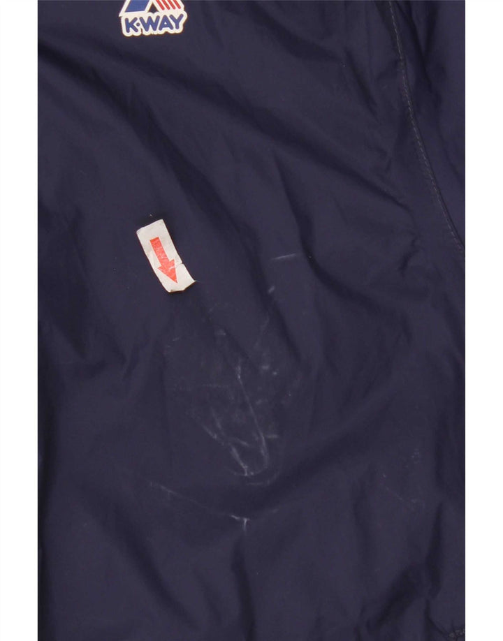K-Way Jungen-Regenjacke mit Kapuze, 11–12 Jahre, marineblaues Nylon