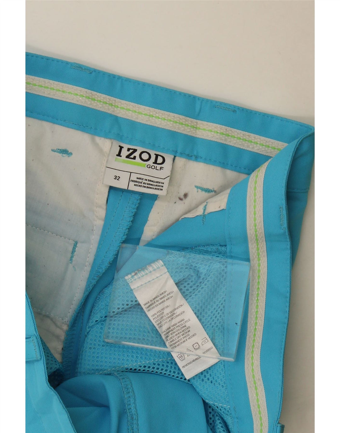 Izod Herren Chinoshorts W32 Mittelblaues Polyester